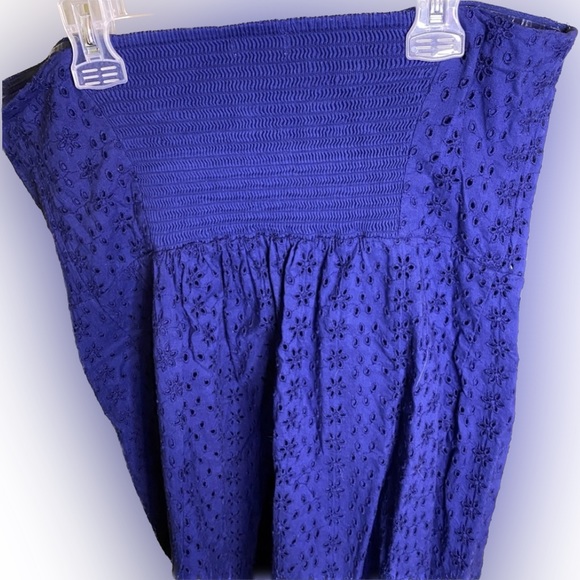 Old Navy Womens Dress Blue Sleeveless Casual Solid Cotton Lace size 14 - Picture 2 of 7